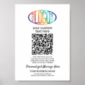 Poster Générateur de code QR et logo commercial minimalis (Devant)