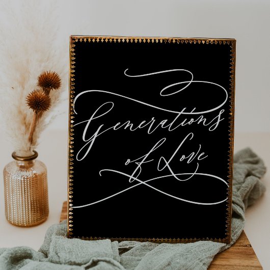 Poster Génération romantique noire foncée de l'amour