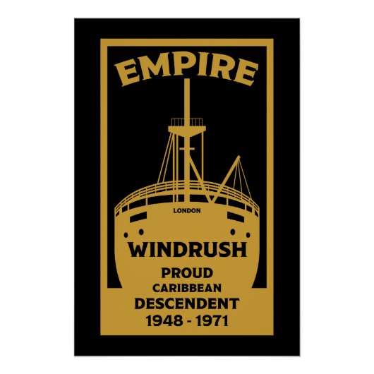 Poster Génération Windrush Historique noir (Devant)