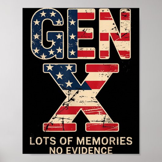 Poster Génération X Beaucoup De Souvenirs Pas De Preuve D (Devant)