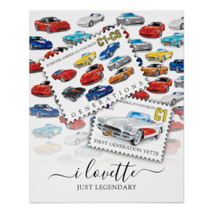 POSTER GÉNÉRATIONS D'ART AUTOMOBILE
