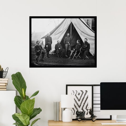 Poster Généraux de l'armée du Potomac 1863 (Bureau à domicile)