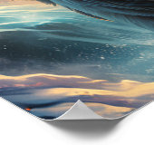 Poster (Généré par AI ) Jésus sur un ours polaire 20x16 (Coin)