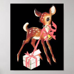 Poster Générique Uni Retro Vintage Reindeer Nk Christmas