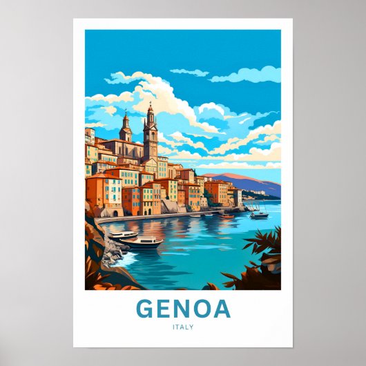 Poster Gênes Italie Imprimer Voyage (Devant)