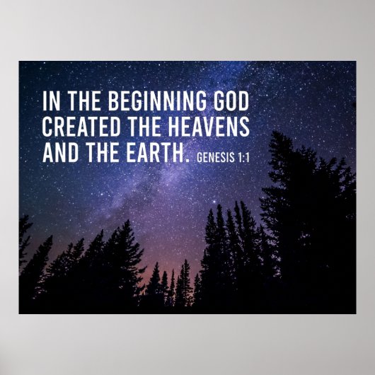 Poster Genèse 1:1 Dans Les Écritures Commençantes Christi (Devant)