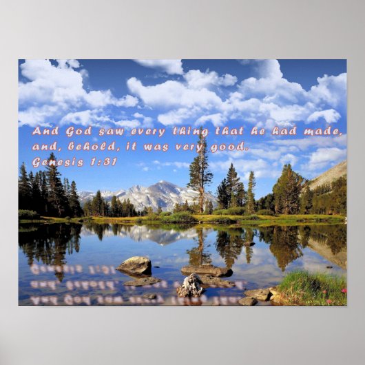 Poster Genèse 1:31 (Devant)