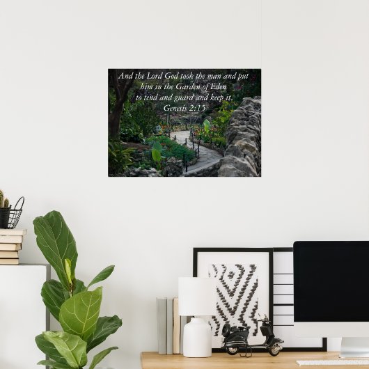 Poster Genèse 2:15 (Bureau à domicile)