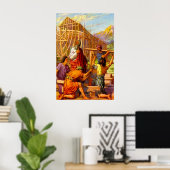 Poster Genèse 6 Noé construit l'affiche Arche (Bureau à domicile)