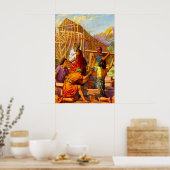 Poster Genèse 6 Noé construit l'affiche Arche (Cuisine)