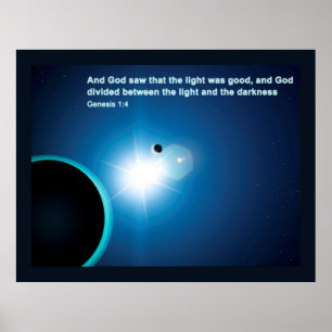 Poster Genèse - Lumière Et Ténèbres