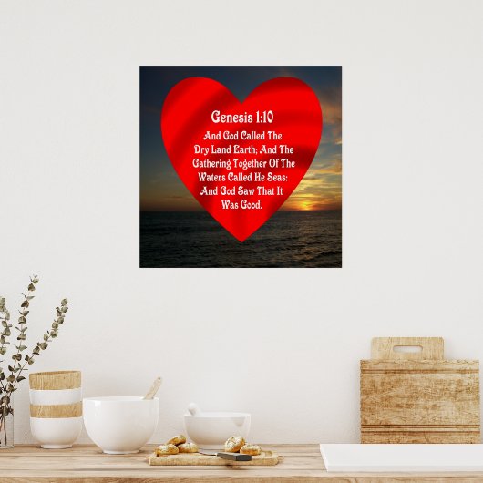 Poster Genesis 1 10 Seas —POSTER IMPRIMER (Cuisine)