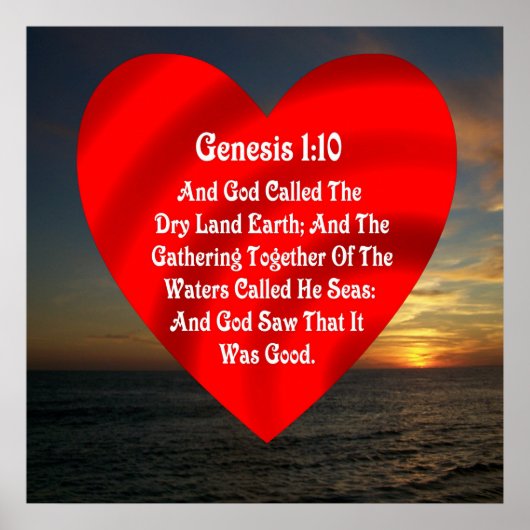 Poster Genesis 1 10 Seas —POSTER IMPRIMER (Devant)