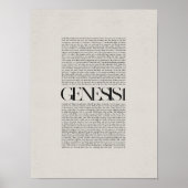 Poster Genesis 1, Bible Verse, Modern Bible, Scripture Wa (Devant)