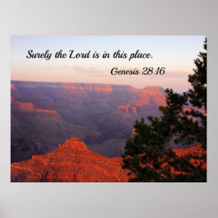 Poster Genesis 28:16 Surely the Lord is in this place