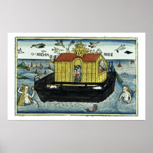 Poster Genesis 6:11-24 Noah's Ark, from the Nuremberg Bib