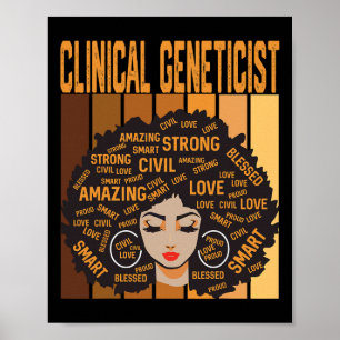 Poster Généticien clinicien Puissant Mois de l'histoire d