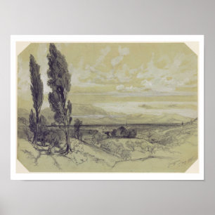 Poster Genezzano, le 17 mai 1838 (graphite sur le papier)