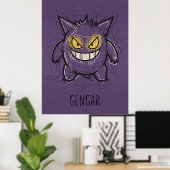 Poster Gengar Chaotic Scribble Art - Ombre Fantomatique S (Bureau à domicile)