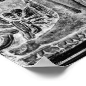 Poster Génie ailé vénérer l'arbre sacré (Coin)