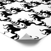 Poster Genie Ghost Sortant de Lampe Motif sans couture (Coin)