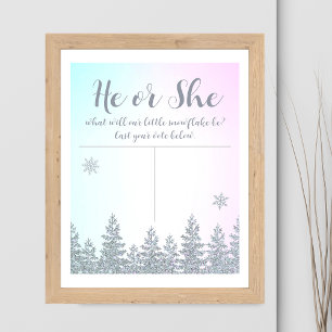 Poster Genre Devinez Voter Lui Ou Elle Hiver Flocon De Ne