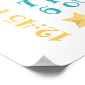 Poster Genre Neutre Mignonne Giraffe Stars Bébé statistiq (Coin)