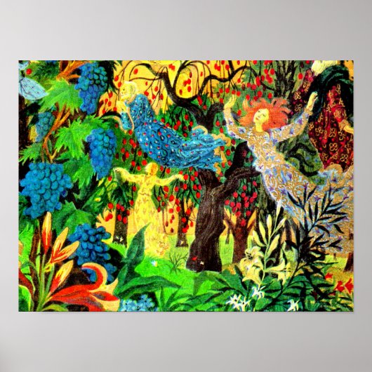 Poster gens de fées dans la forêt (Devant)