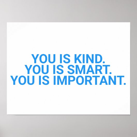Poster Gentil. Intelligent. Important. ,the help,aide,gen (Devant)