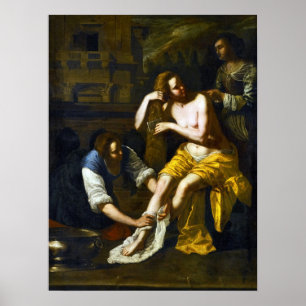 Poster Gentileschi - Bethsabée au bain 1638