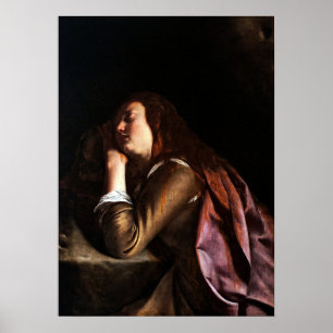 Poster Gentileschi - Madeleine Pénitente