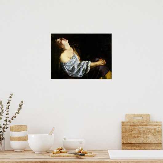 Poster Gentileschi - Mary Magdalene (Cuisine)