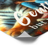 Poster Gentle but Not Weak – Inspirational Tiger Canvas  (Coin)