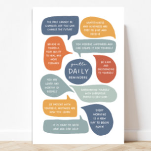Poster Gentle Daily rappelle l'éducation émotionnelle soc