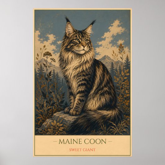 Poster Gentle Giant: Maine Coon (Devant)
