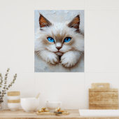 Poster Gentle Ragdoll Cat – Painterly Pastel Composition (Cuisine)