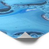 Poster Gentle raindrops on blue glass  (Coin)