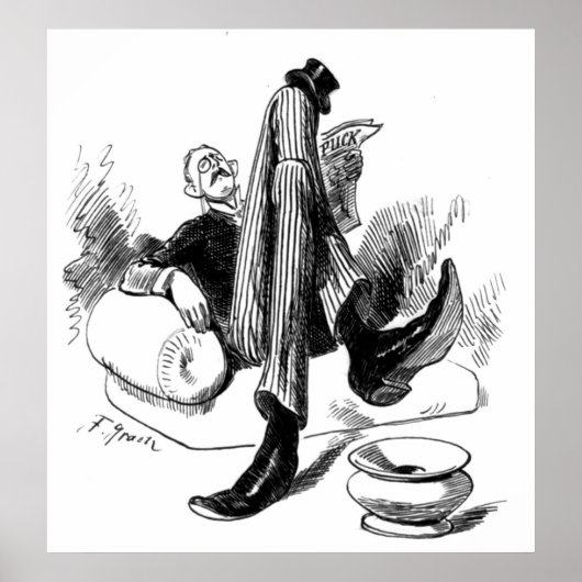 Poster Gentleman Reading 1880 (Devant)