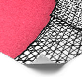 Poster Gentleman vintage Avec Moustache rose drôle (Coin)