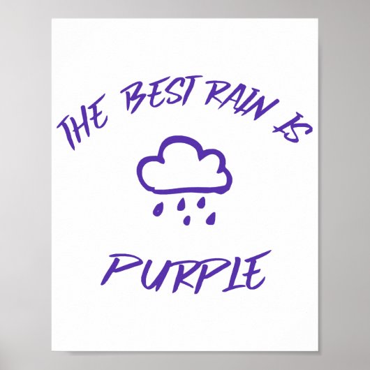 Poster GenX La meilleure pluie est violette (Devant)