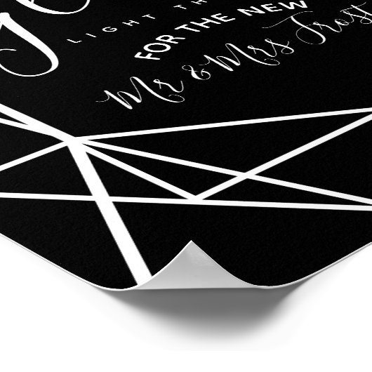 Poster geo en cristal monochrome laisser l'amour fêter ma (Coin)