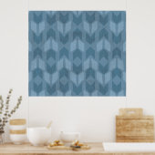 Poster Geo Step extérieur | Motif Flèche bleue (Cuisine)