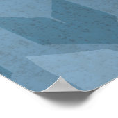 Poster Geo Step extérieur | Motif Flèche bleue (Coin)