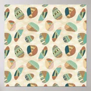 Poster Geo Step extérieur   MOTIF TURQUOISE