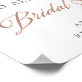 Poster Geo vert | Bienvenue de Fête des mariées or Rose (Coin)