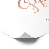 Poster Geo vert | Cartes et cadeaux de mariage Rose Gold (Coin)