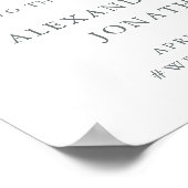 Poster Geo vert | Rose Gold Script Mariage Bienvenue (Coin)