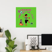 Poster Geocache Sortent Et Jouent (Bureau à domicile)