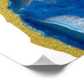 Poster Géode Bleu Gold Trim (Coin)