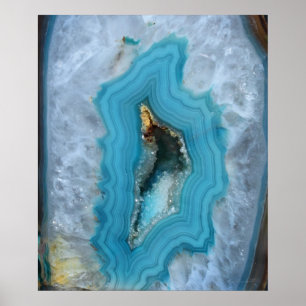Poster Geode Blue 1 Art Print -20x24 -autres tailles égal